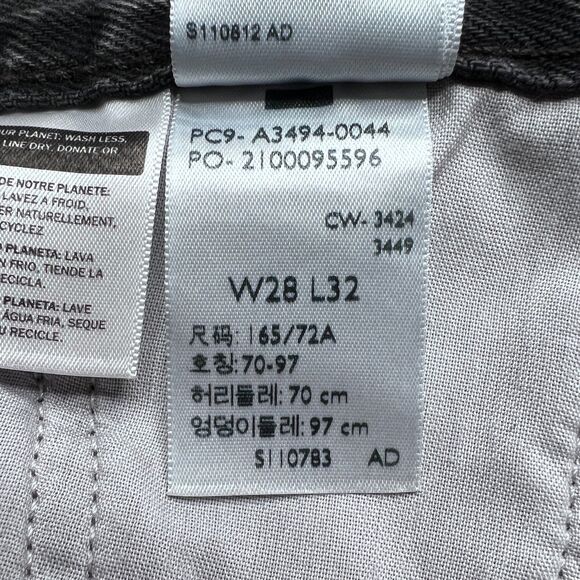 Levis Premium Womens Baggy Dad Denim Jeans 28 Black Gray Mid Rise Loose Relaxed - Picture 16 of 16